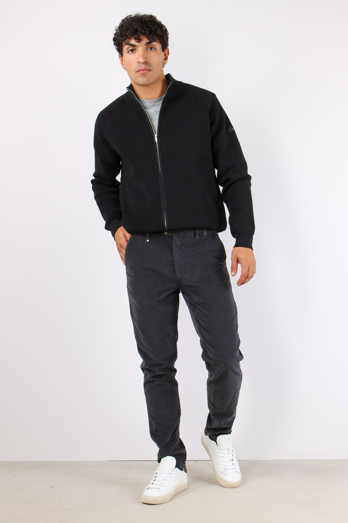 Chino Basico Velluto Liscio Asfalto-2