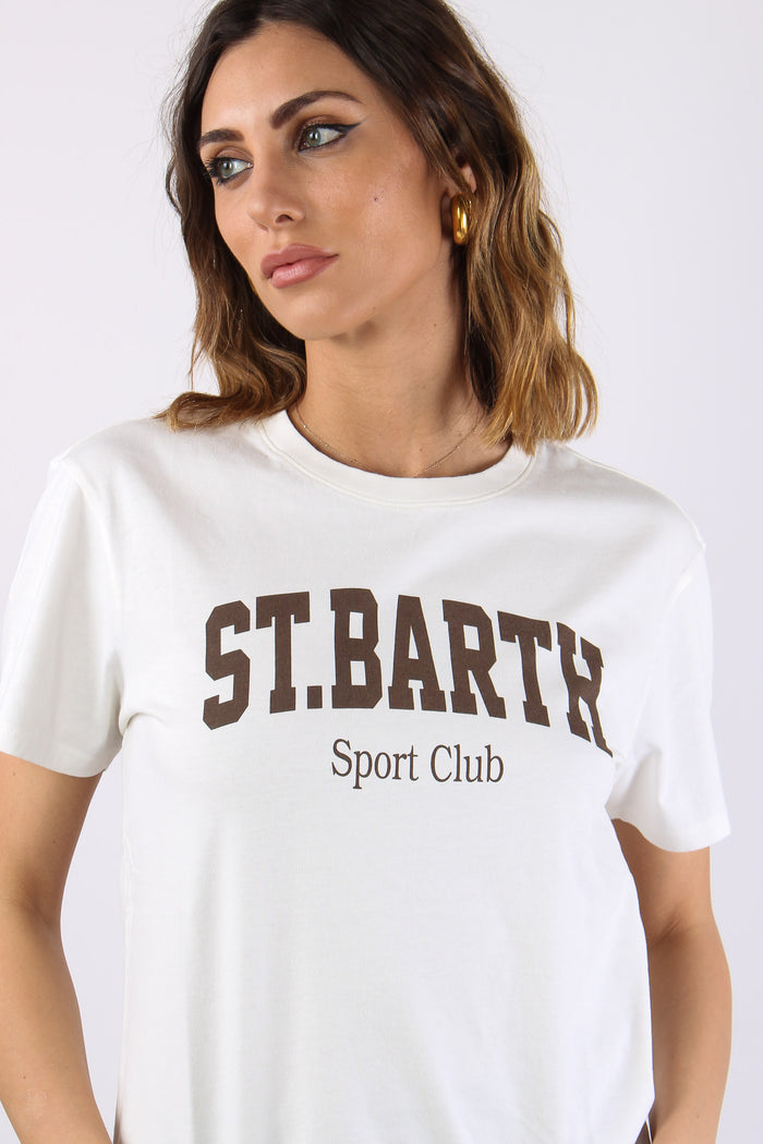 T-shirt Scritta Bianco/moro-7