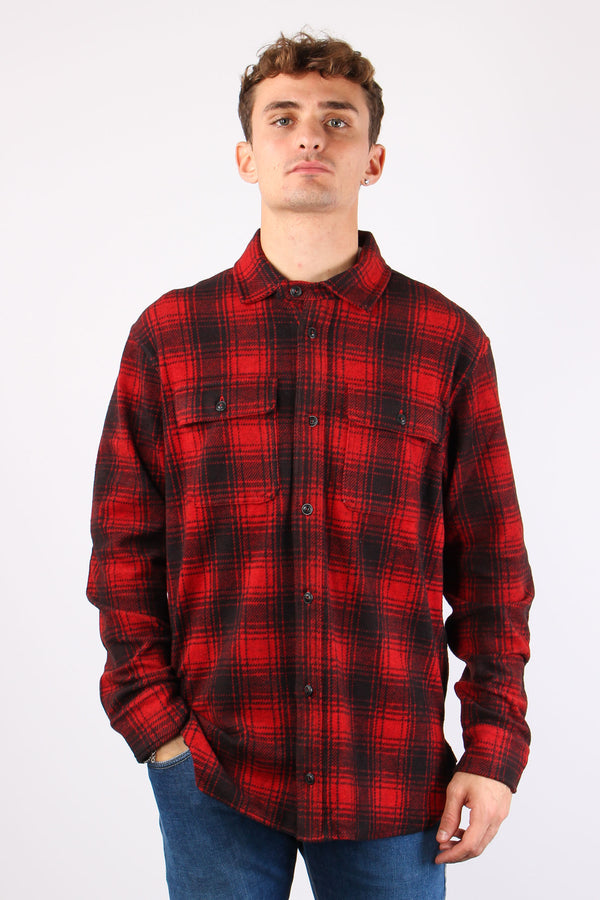 Camicia Check Flanella Red/black-2