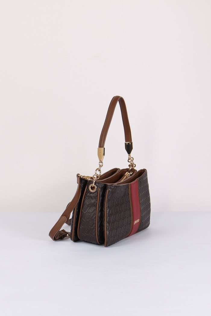 Tracolla 3 Scomparti Deep Brown-7
