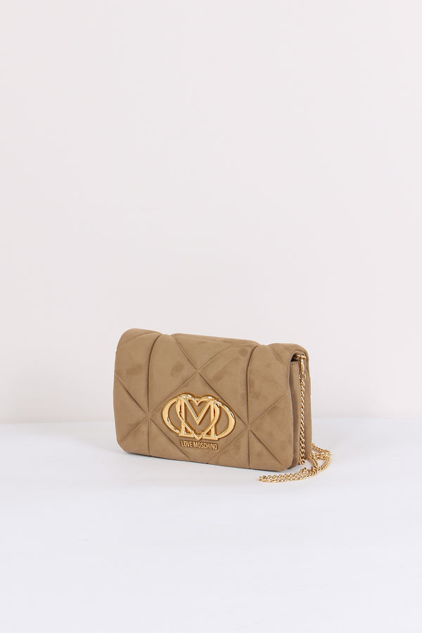 Pochette Ecocamoscio Trapunta Sabbia-2