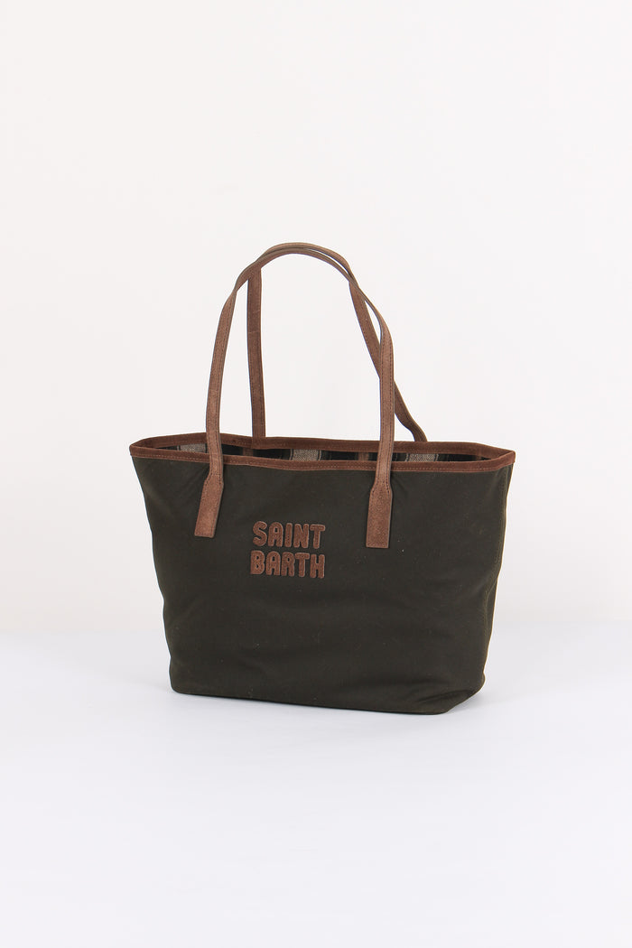 Borsa City Midi Ricamo Logo Military Green-2