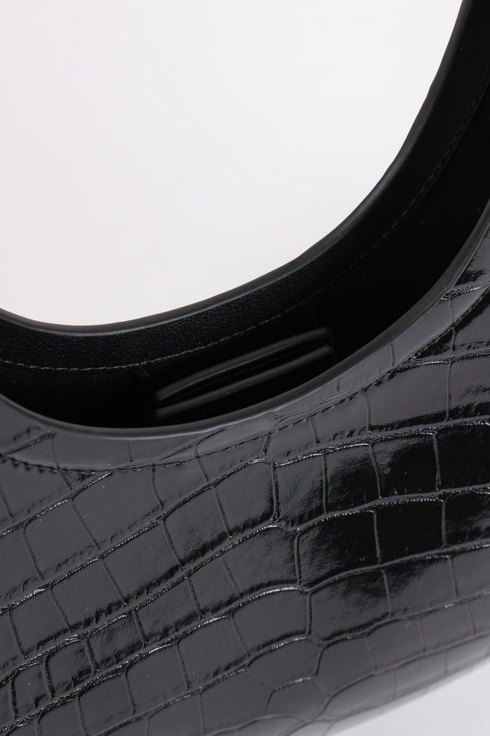 Borsa Hobo Manico Rigido Nero-10