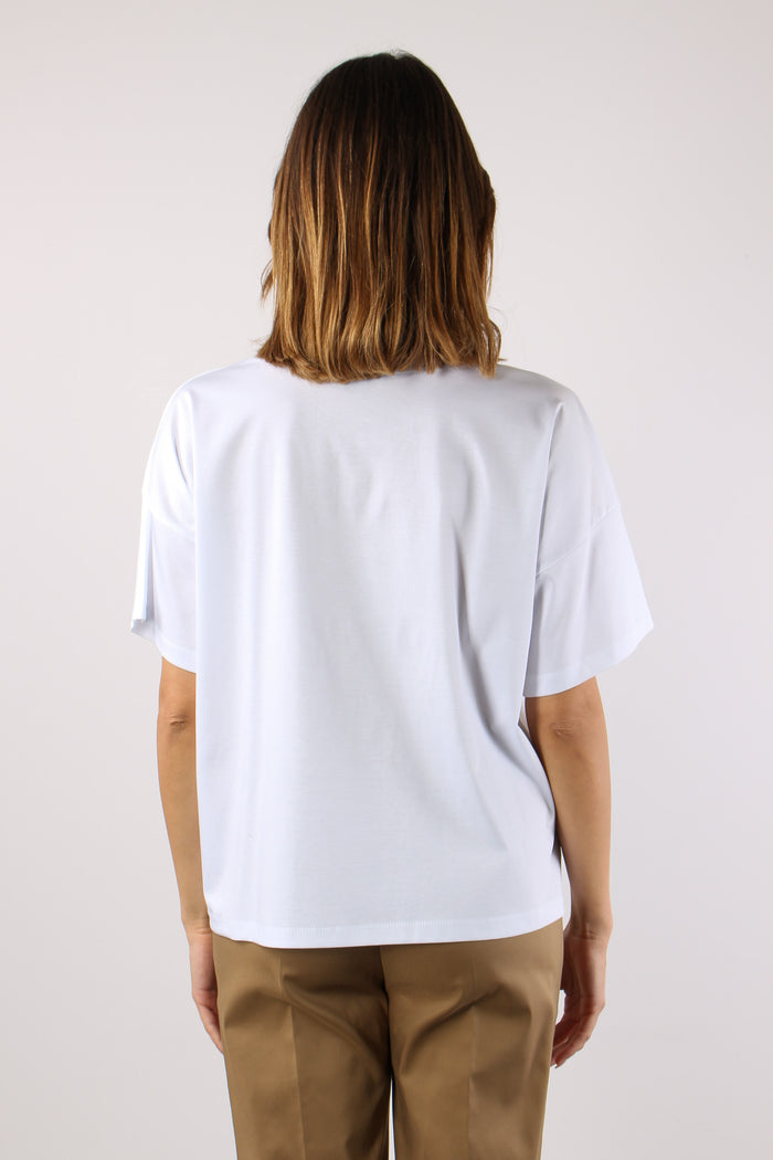 T-shirt Inserto Macrame Bianco-4