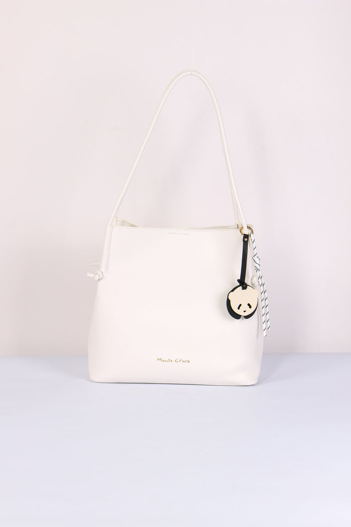 Tote Bag Manici Sottili Bianco Ottico