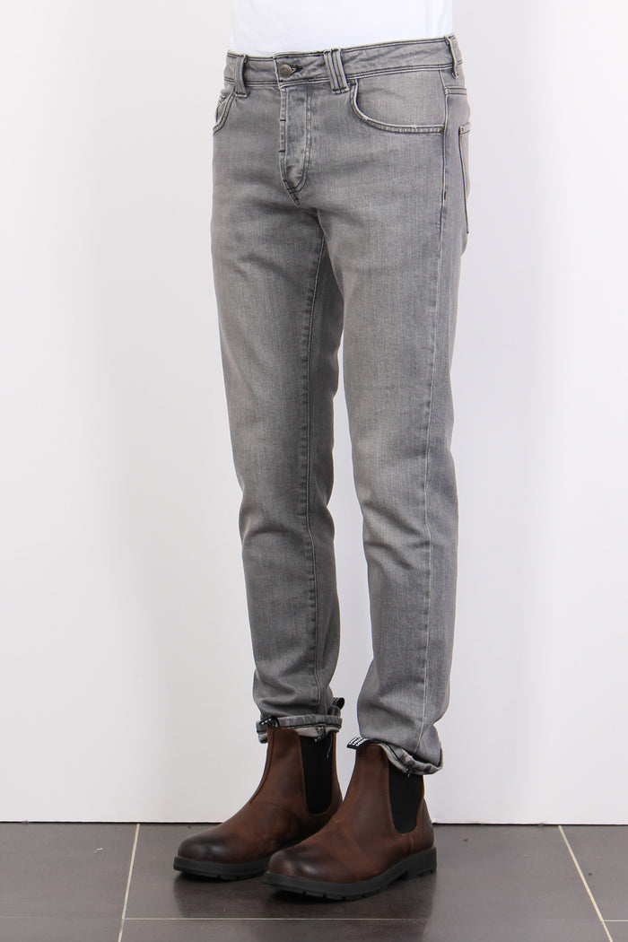 Denim Tapered Fit Denim Grigio-6