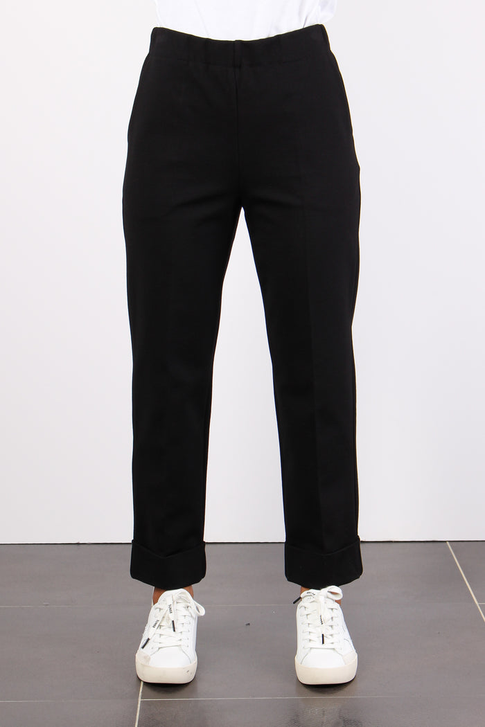 Pantalone Gamba Dritta Nero-3