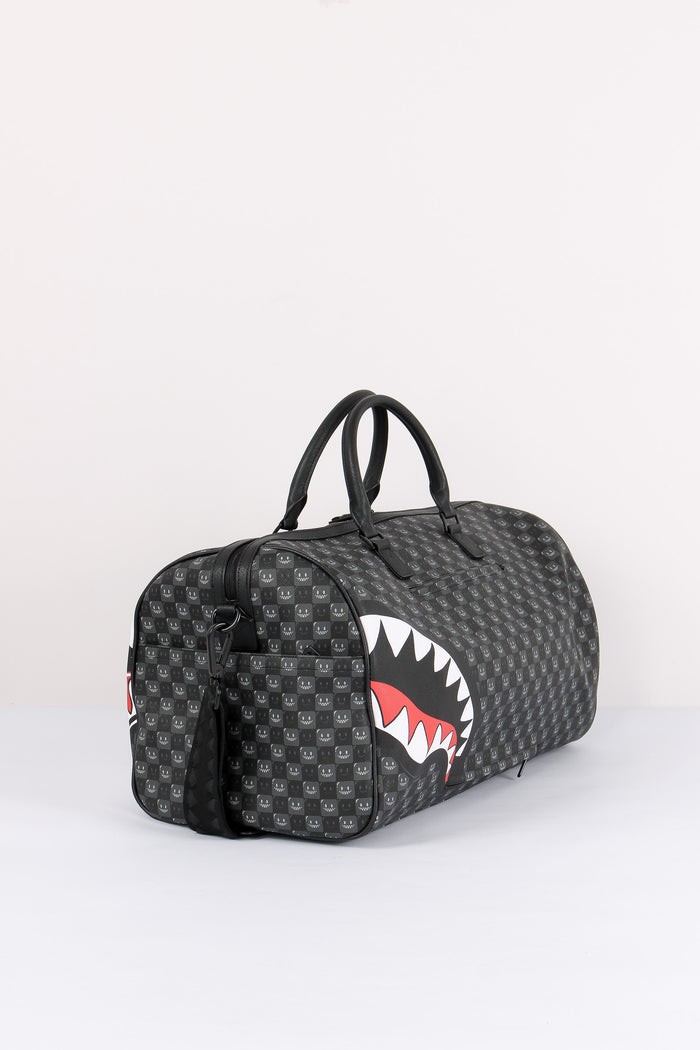 Duffle Shark In Paris Check Nero-5