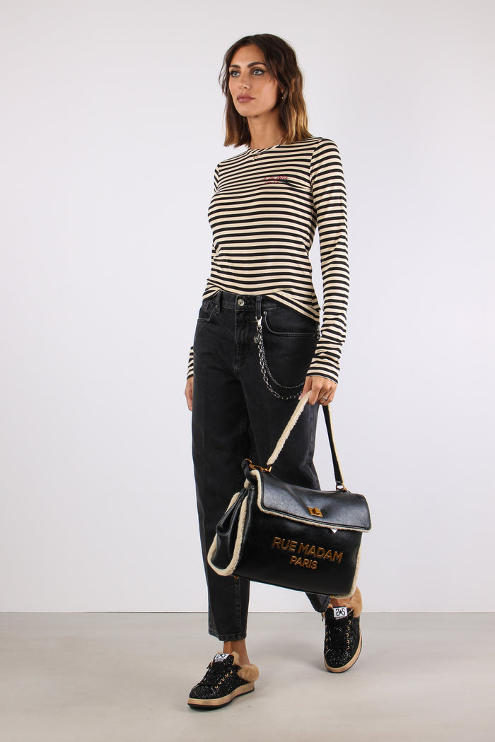 Denim Boyfriend Catena Tasca Denim Black-4