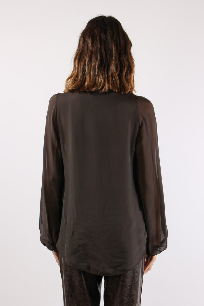 Blusa Scollo V Ebano-5