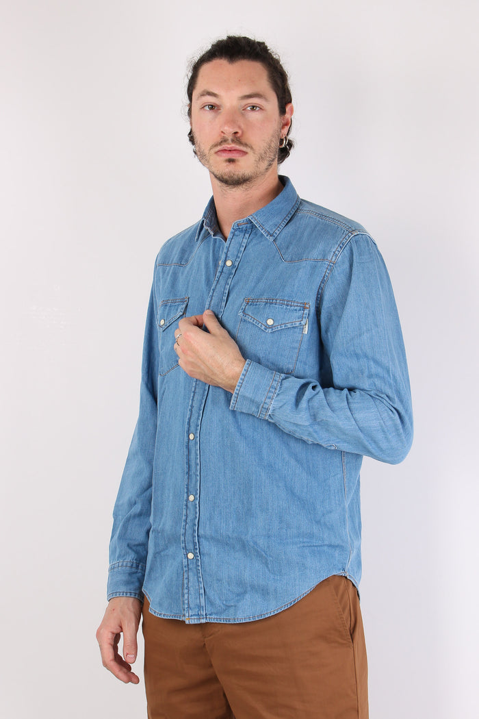 Camicia Denim Automatici Denim Chiaro-4