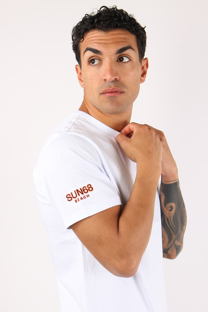 T-shirt Logo Fluo Bianco-7