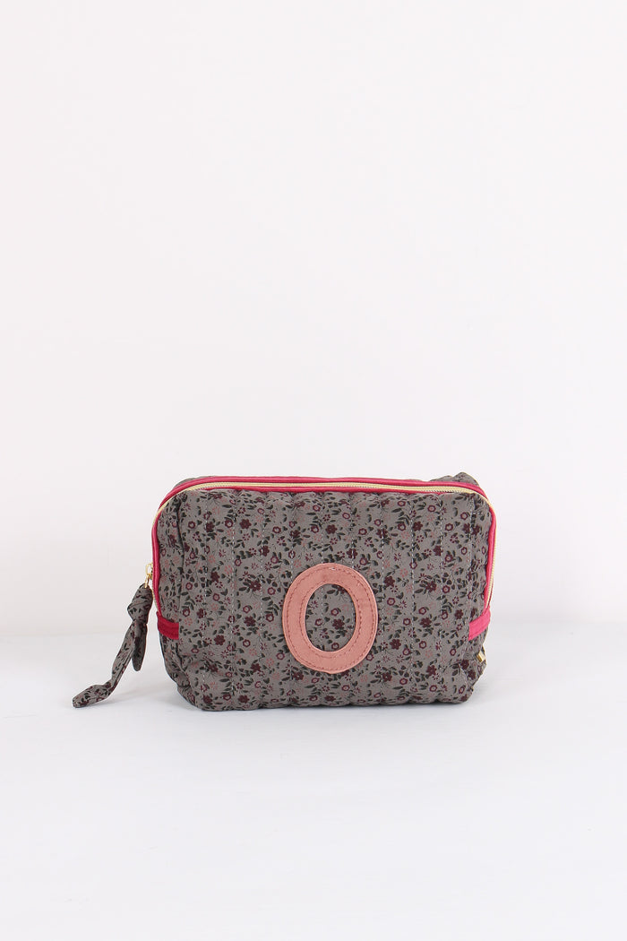 Pochette Patch Lettera O Grigio/ciliegia