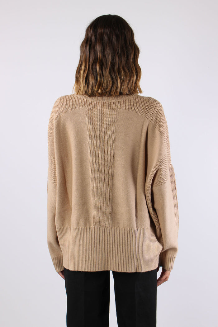 Collo Alto Logo Teddy/bianco Lana-5