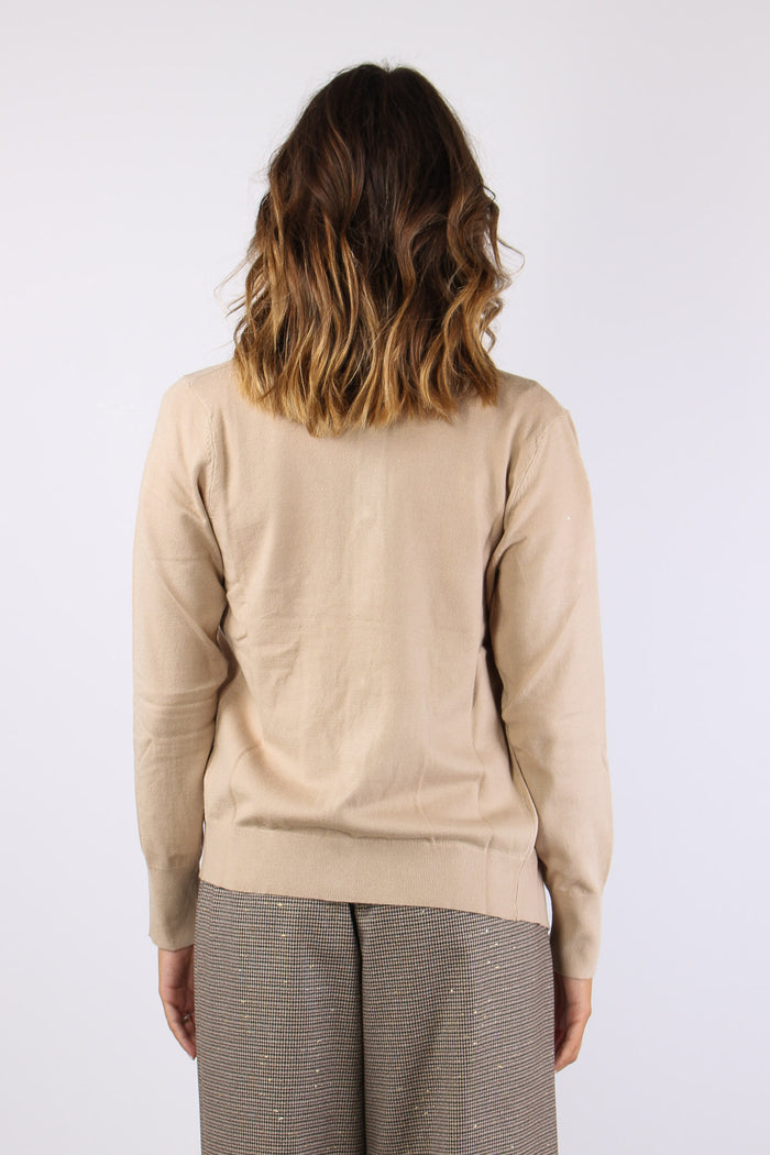 Cardigan Viscosa Cammello-4