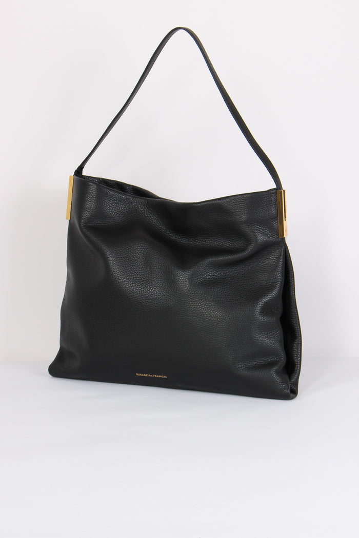 Borsa Pelle Piegata Nero-6