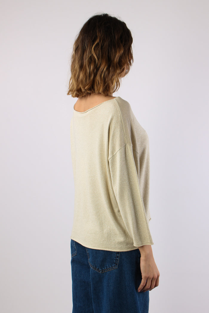 Maglia Scavo Barca Lurex Naturale-6