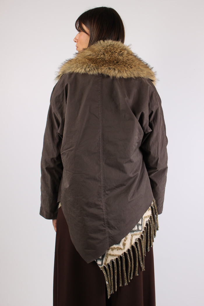 Parka Corto Pelo Frange Moro-6