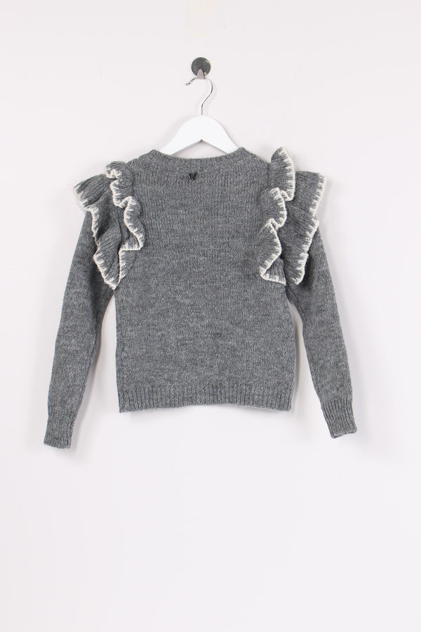 Pullover Rouches Spalla Grey Melange-2