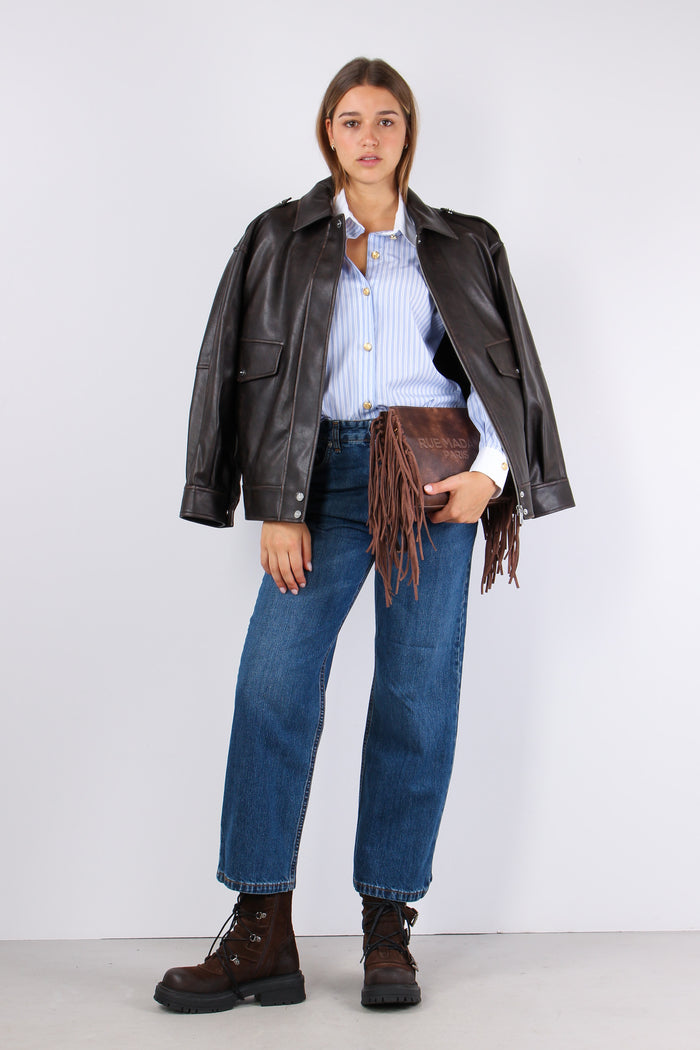 Camicia Collo Polsini Contrast Celeste/bianco-7