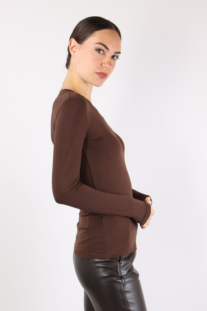 Multie T-shirt Ml Jersey Cioccolato-6