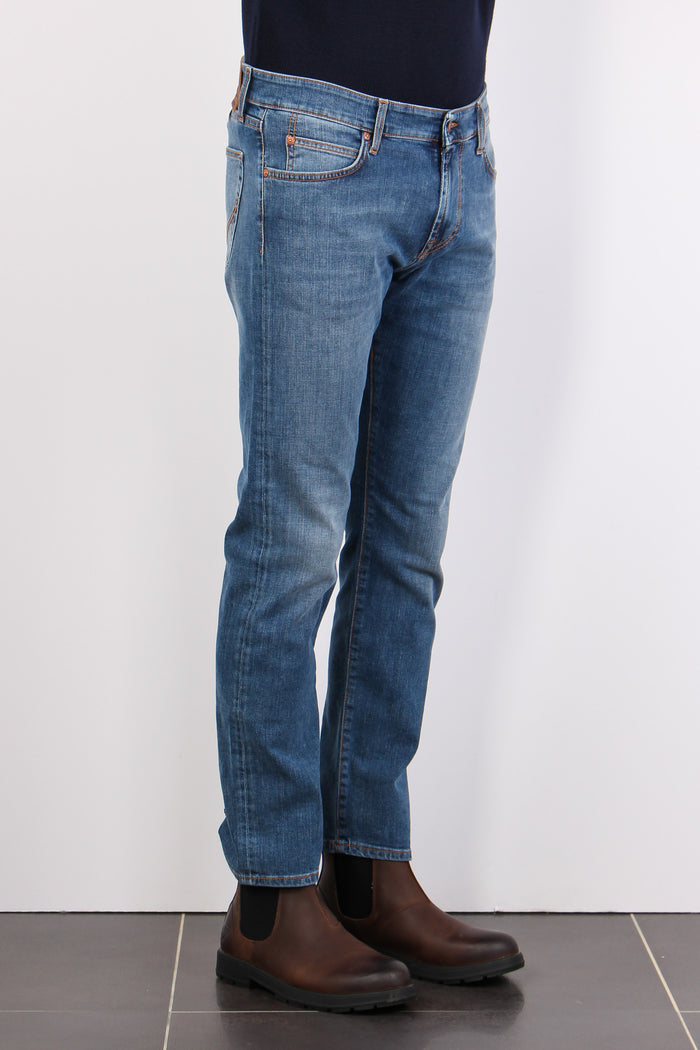 Denim Slim Fit Denim Medio-4