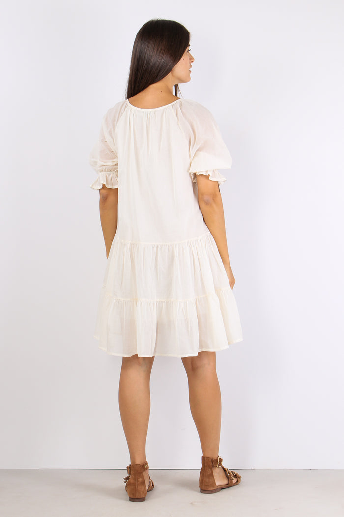Abito Balze Voile Panna-3