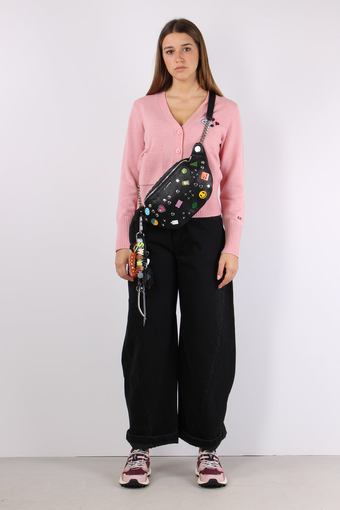 Cardigan Ricamo Dietro Rosa-6