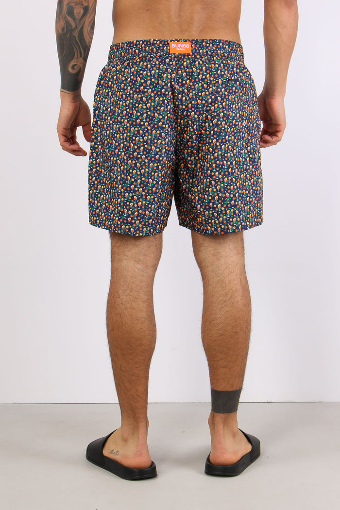 Costume Pantalone Fantasia Navy Blue-5