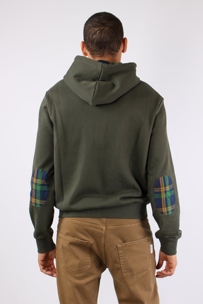 Felpa Zip Toppe Contrasto Militare-5