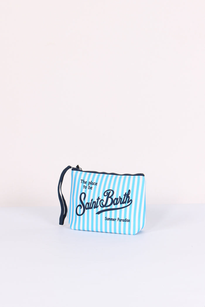 Aline Pochette Righe Mini Azzurro/bianco-2