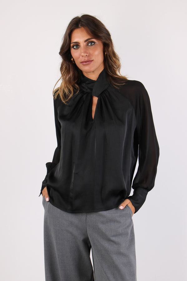 Bells Camicia Effetto Lucido Black-2