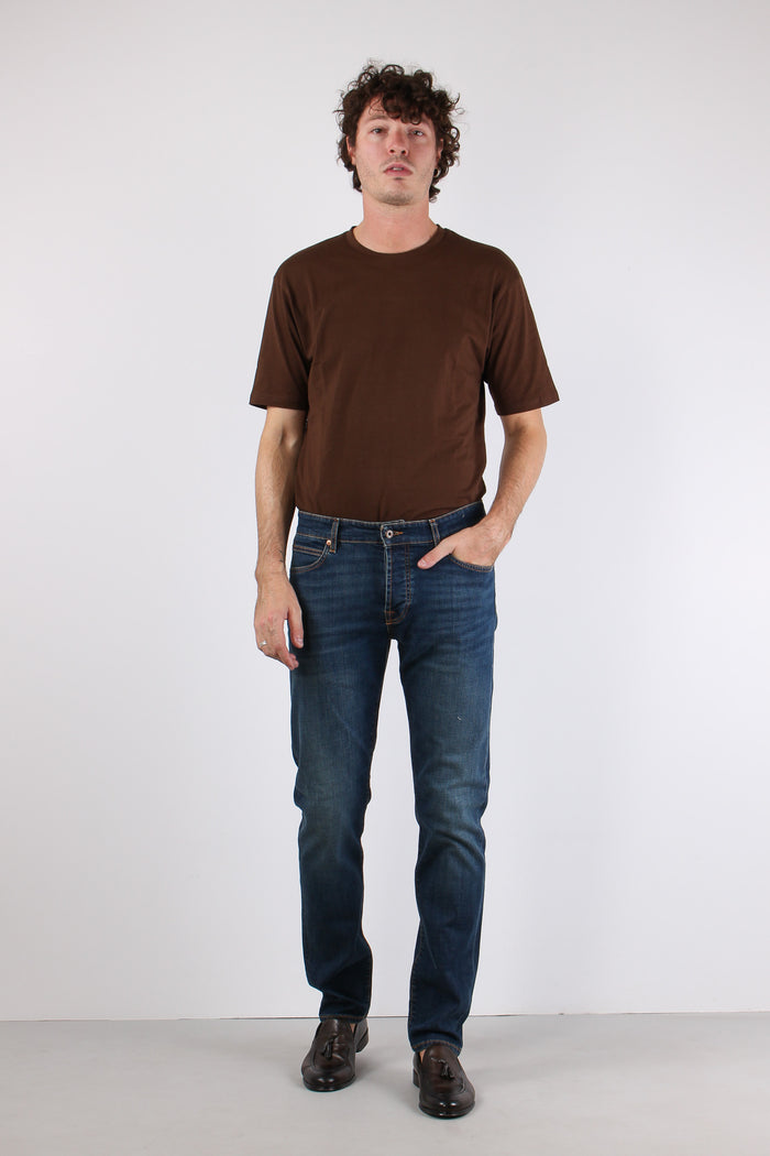 Denim Cuciture Contrasto Denim Scuro