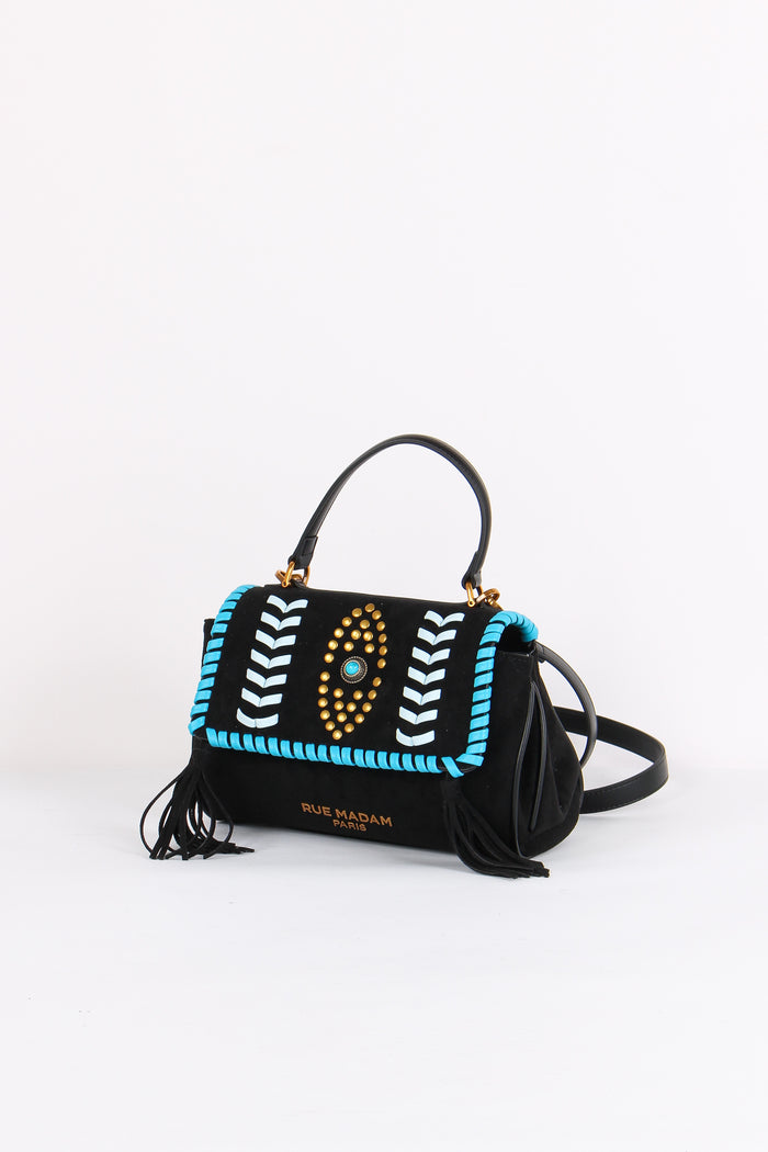 Tracollina Suede Etnica Suede Black-2