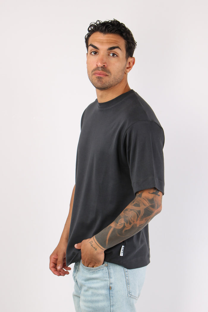 T-shirt Over Jersey Piombo-3