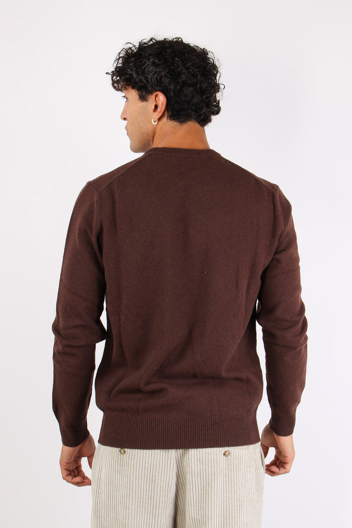 Girocollo Lambswool Brown-5