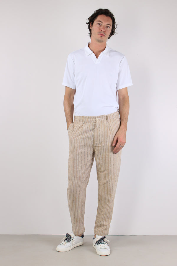 Pantalone Riga Jacquard Beige