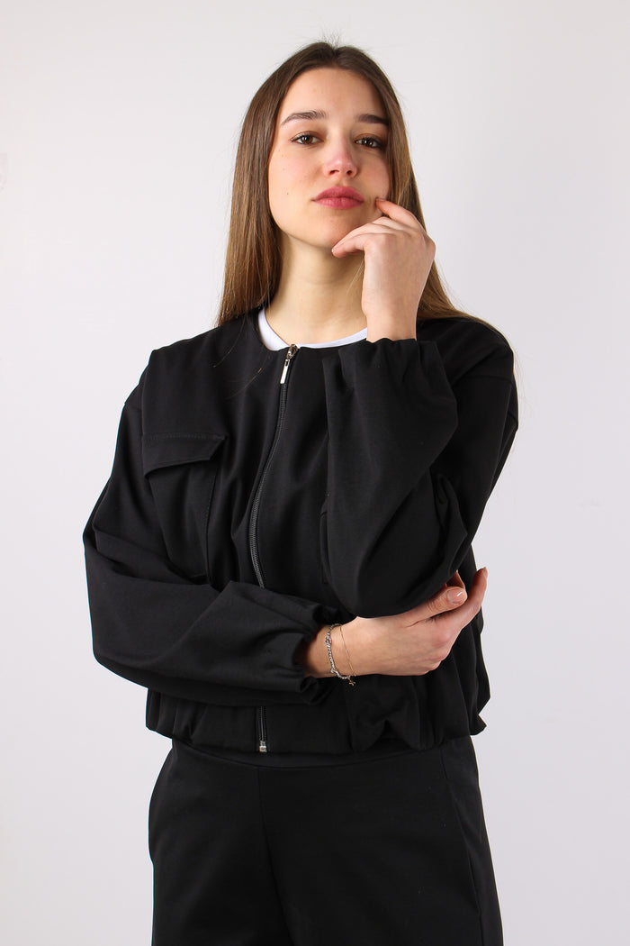 Giubbotto Arriccio Tasche Punt Nero-9