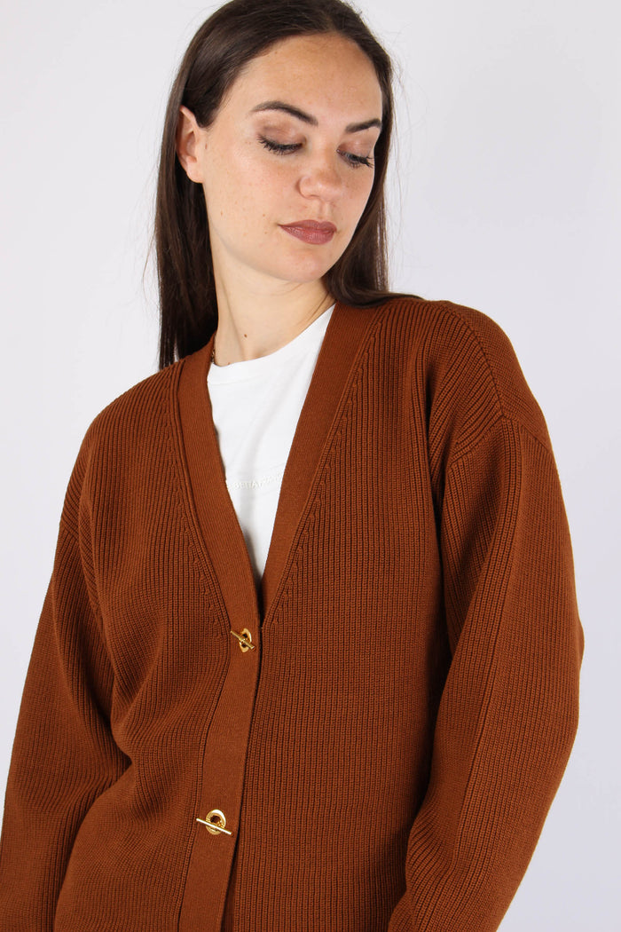 Cardigan Bottoni Gioiello Sigaro-3