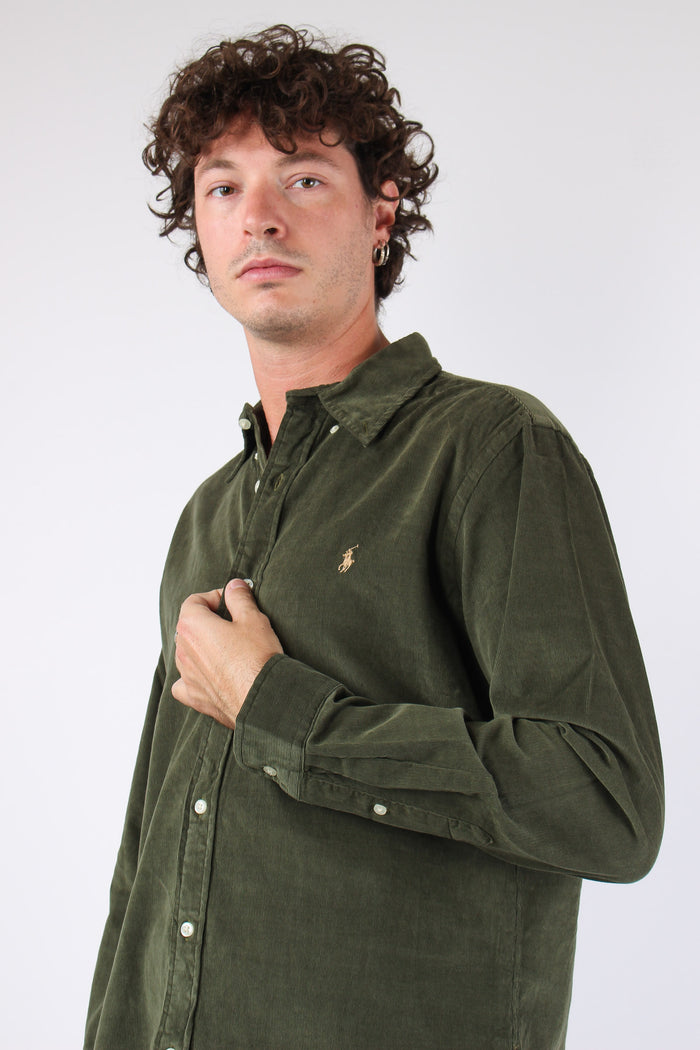 Camicia Velluto Campany Olive-7