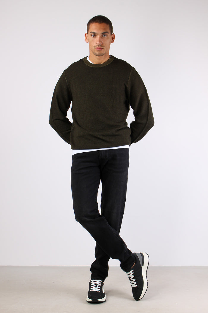 Maglia Lana Punto Riso Militare