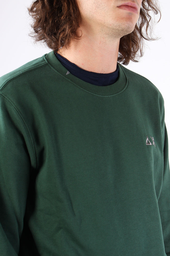 Girocollo Cotone Basico Verde-7