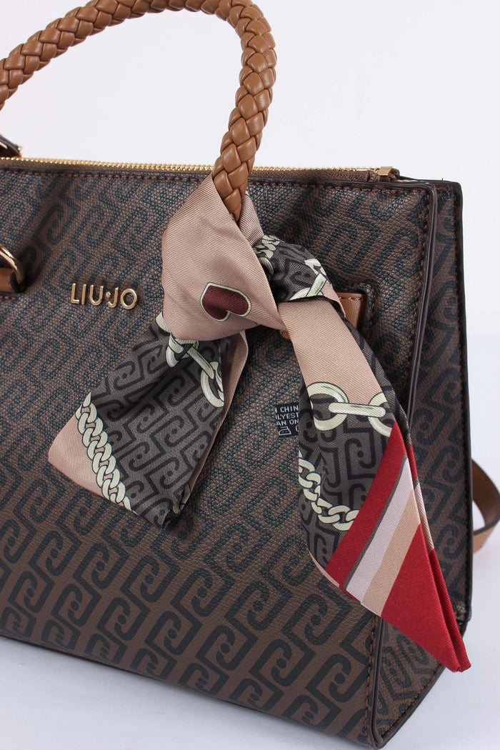 Mini Shopping Logo Monogram Suede-4