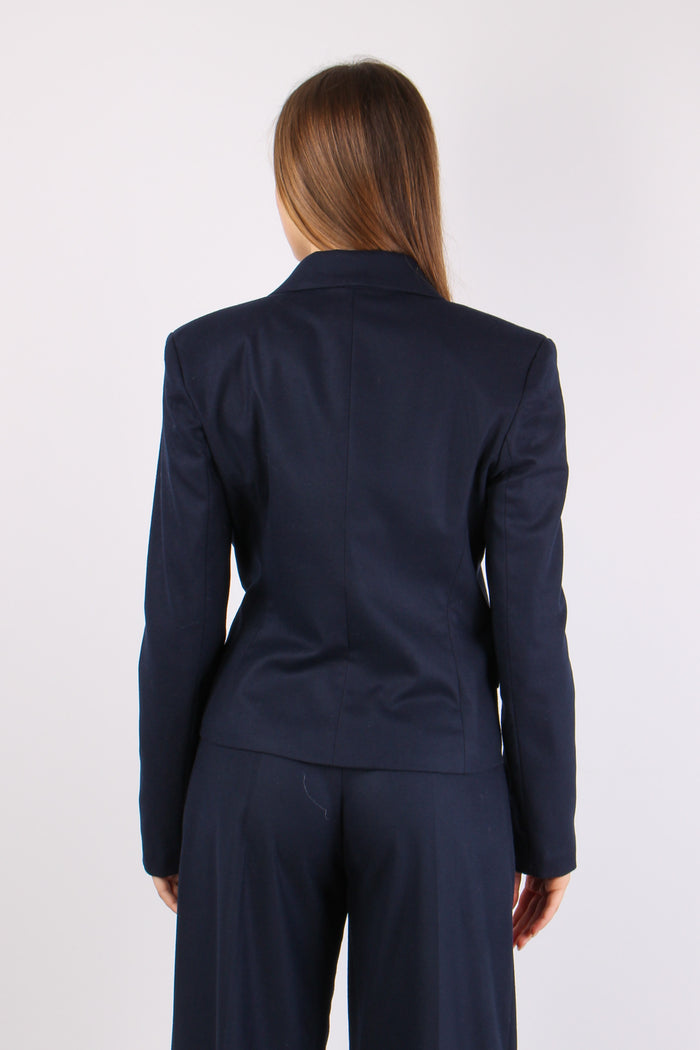 Giacca Corta Doppiopetto Flane Blu-4