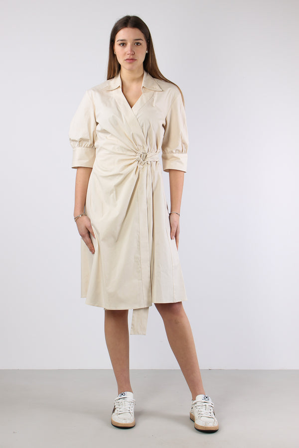 Aline Abito Midi Portafoglio Beige-2
