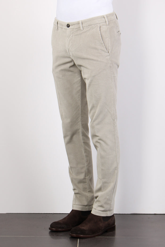 Pantalone Chino Velluto Grigio Perla-5