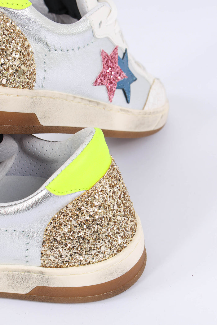Sneakers Week Star Glitter Bianco/argento-6