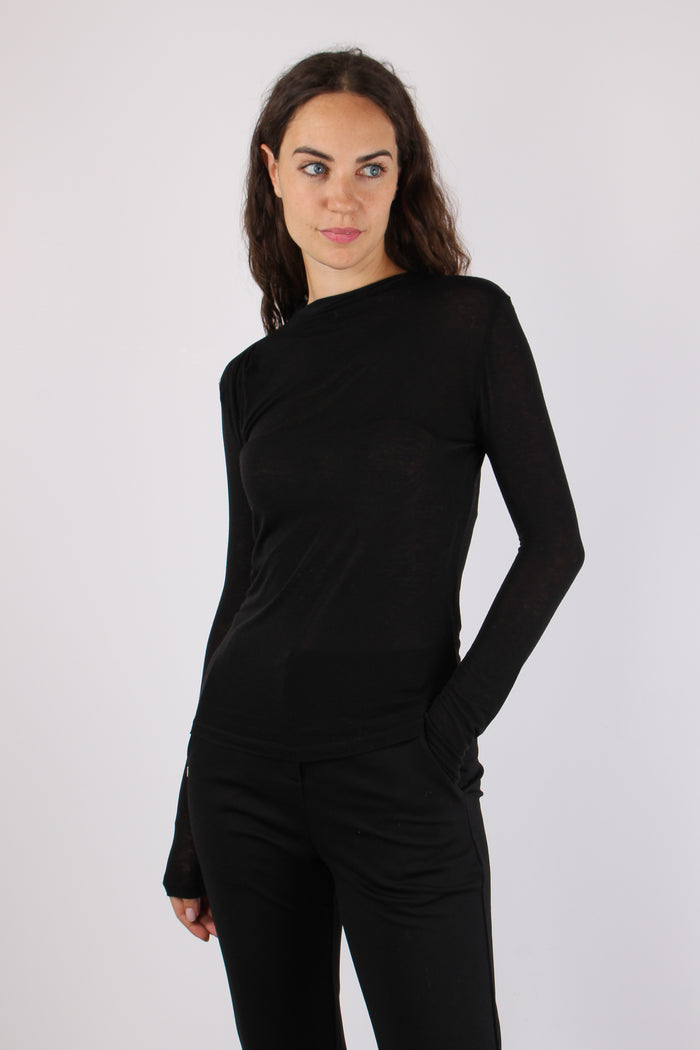 T-shirt Leggera  Scollo Barca Meteorite-6