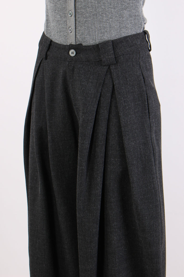 Pantalone Lana Maxi Pences Grigio-6