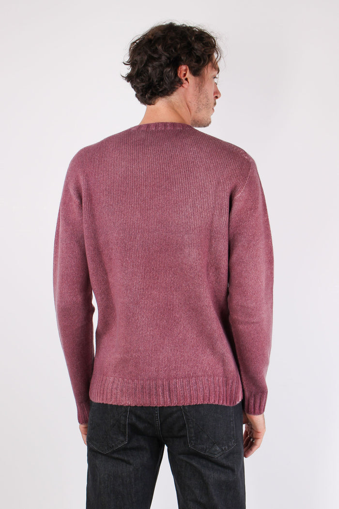 Maglia Girocollo Reversibile Denim/bordeaux-6